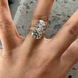 Round Cubic Zirconia Engagement Ring CZ Engagement Ring Silver Round CZ ...