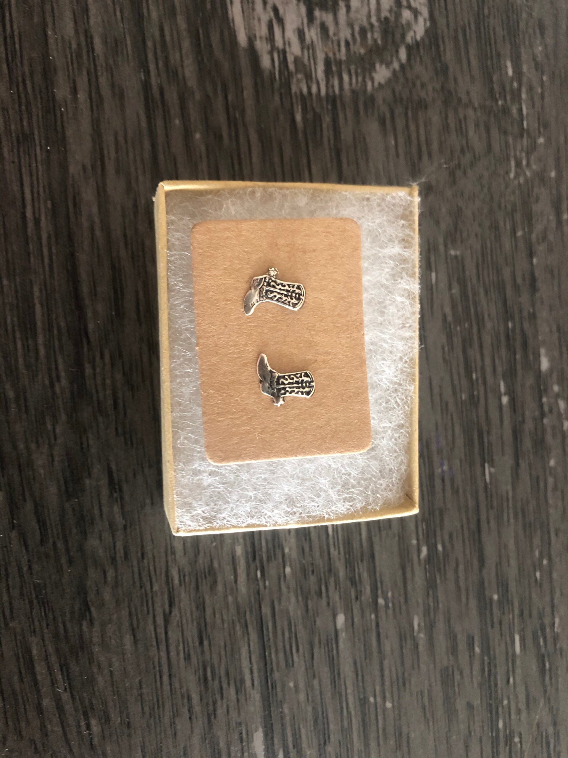 Cowboy Boot Earrings in Sterling Silver, Boot Earrings, Cowboy Boot Studs, Western Earrings, Cowgirl Earrings, Western Jewelry, Gift for Her