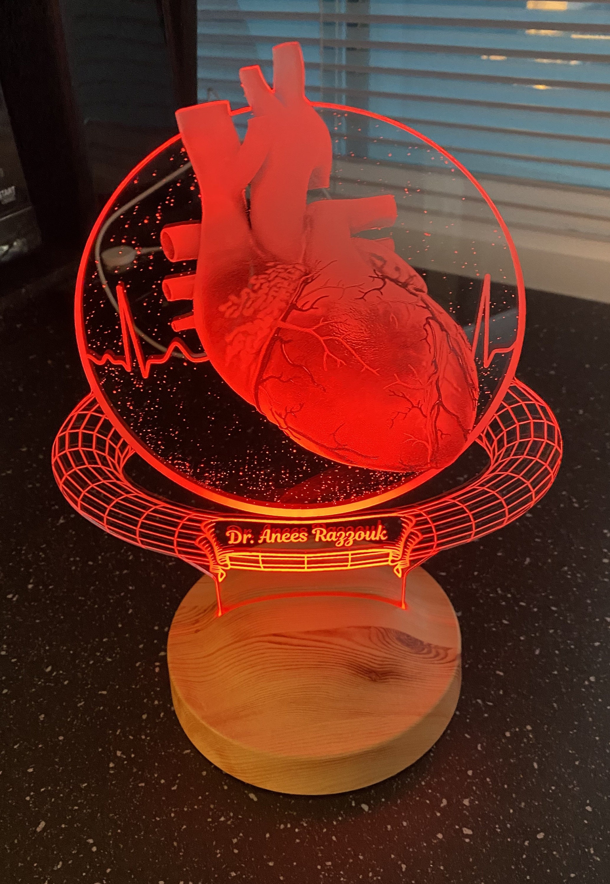 Heart Surgeon Personalized 3D Lamp, Cardiologist Gift, Heart Specialist Unique Doctor Gift,Customized Gifts for Heart Doctor,Cardio thoracic