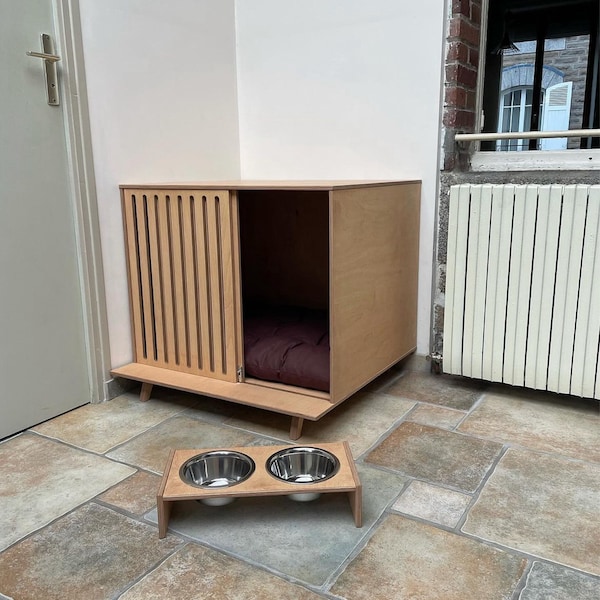 A closer look at Puppy Crate House With Roof