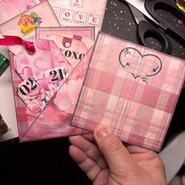 Loaded Tag Insert Valentine's Tags - Pocket Tags Loaded Tag Journal Insert - Floral ...