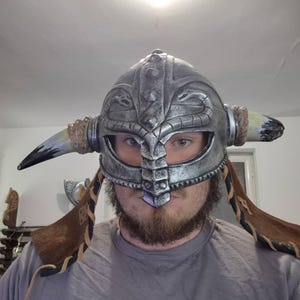 ファイバーグラス製バイキングヘルメット：LARPコスプレアーマー（頭囲