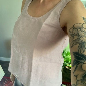 Sicily Pink Leaf Linen Dress