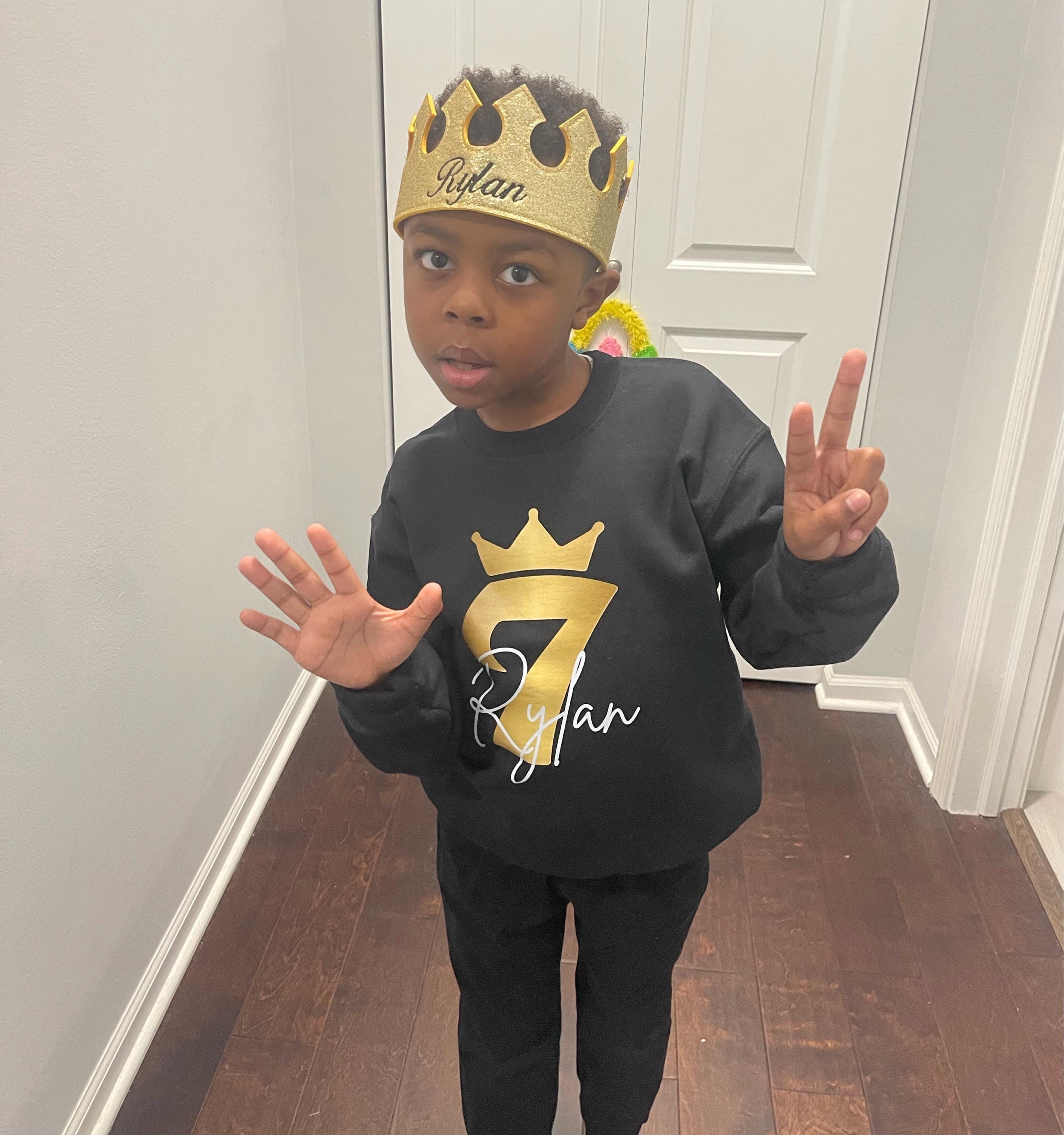 Personalized King Crown/ Knight crown/Prince crown/ Felt crown