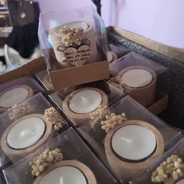 50 Pcs Personalized Candle Wedding Favor, Wedding Favors for Guests in ...