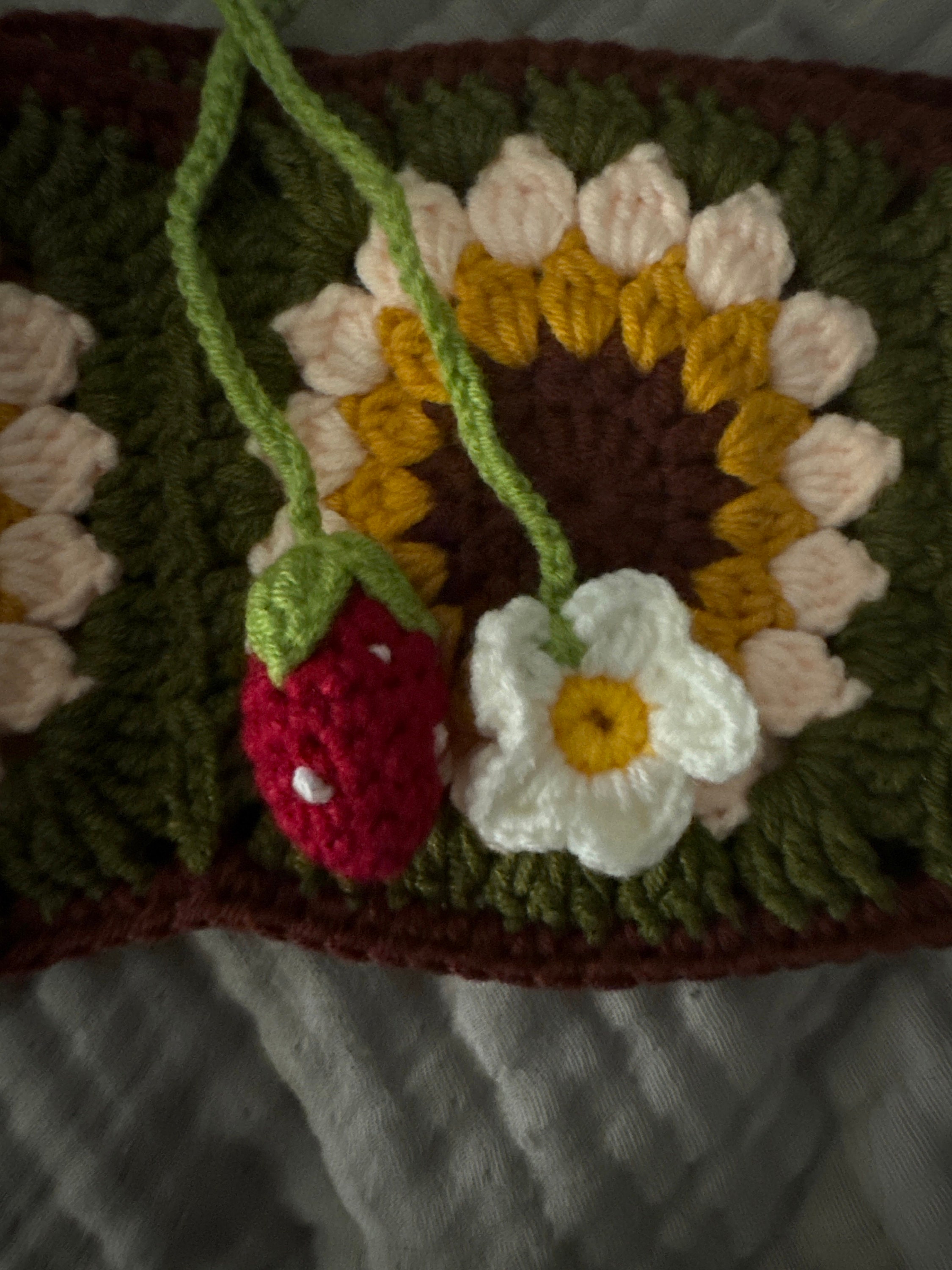 Sonnenblumen Auto Steuerrad Hülle,Gehäkelte Steuerrad Hülle,Blumen Gurthülle,Süße Steuerrad Hülle,Auto Zubehör