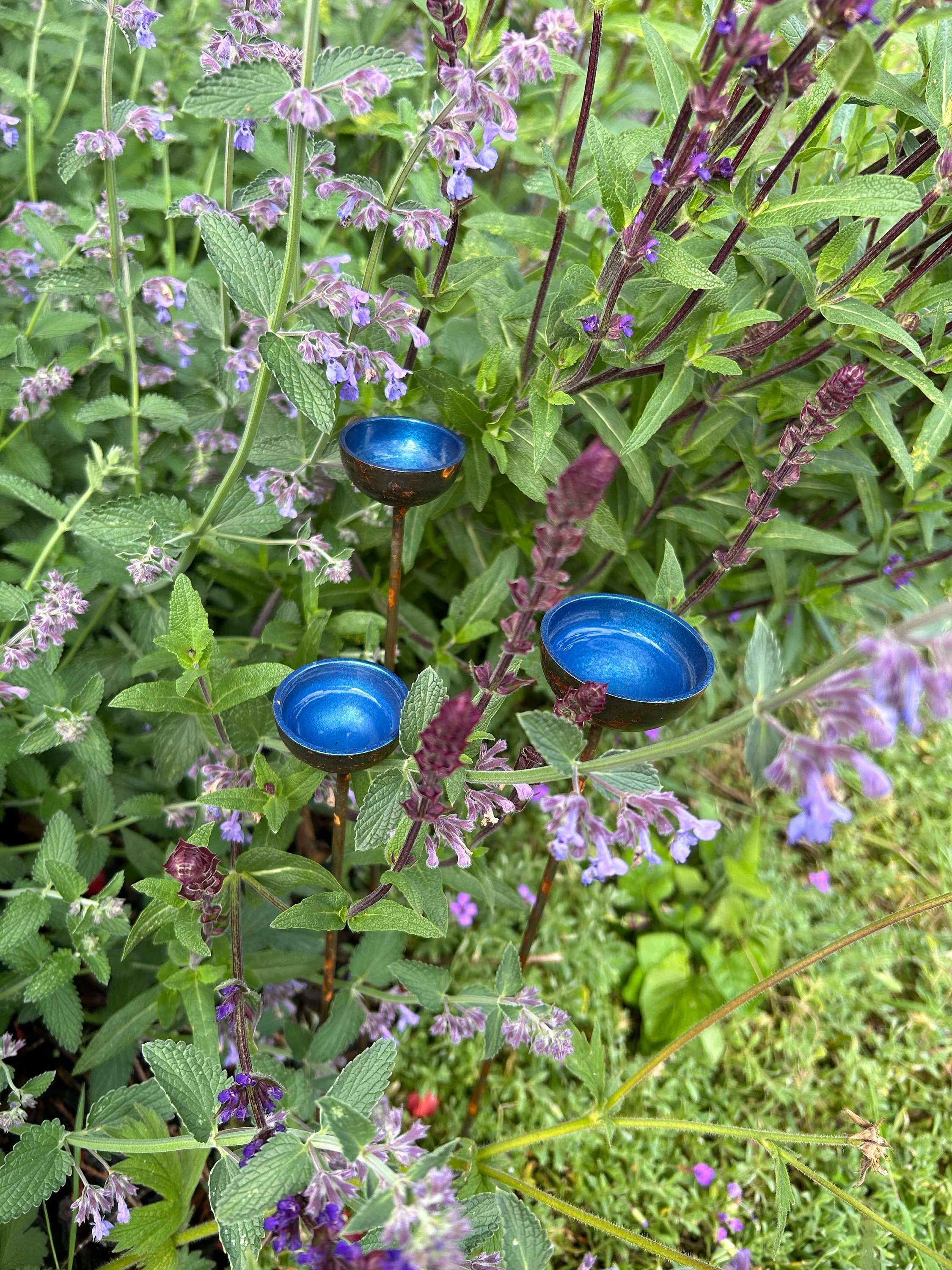 Bee Waterer, Bee Water stations, set of three cups Garden Sculpture