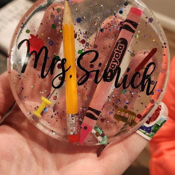 Personalized Unique Teacher Coasters or Teacher Paper Weight. Great ...