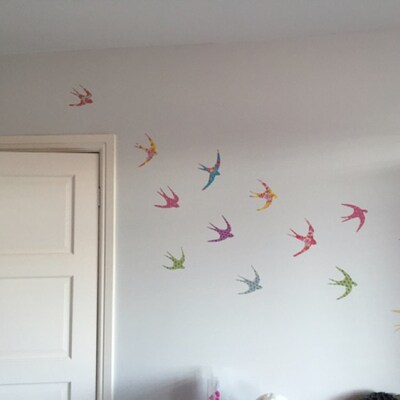 Flying Birds Fabric Wall Decals - Etsy