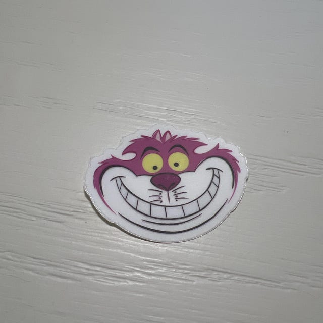 Cheshire Cat Grin Transparent Sticker/ Alice in Wonderland Laptop