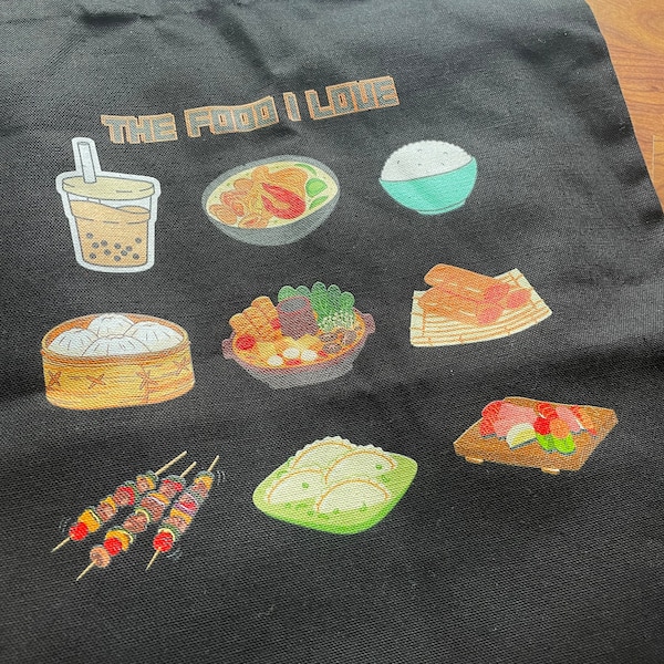 The Food I Like Tote Bage, Asia Theme Gift for