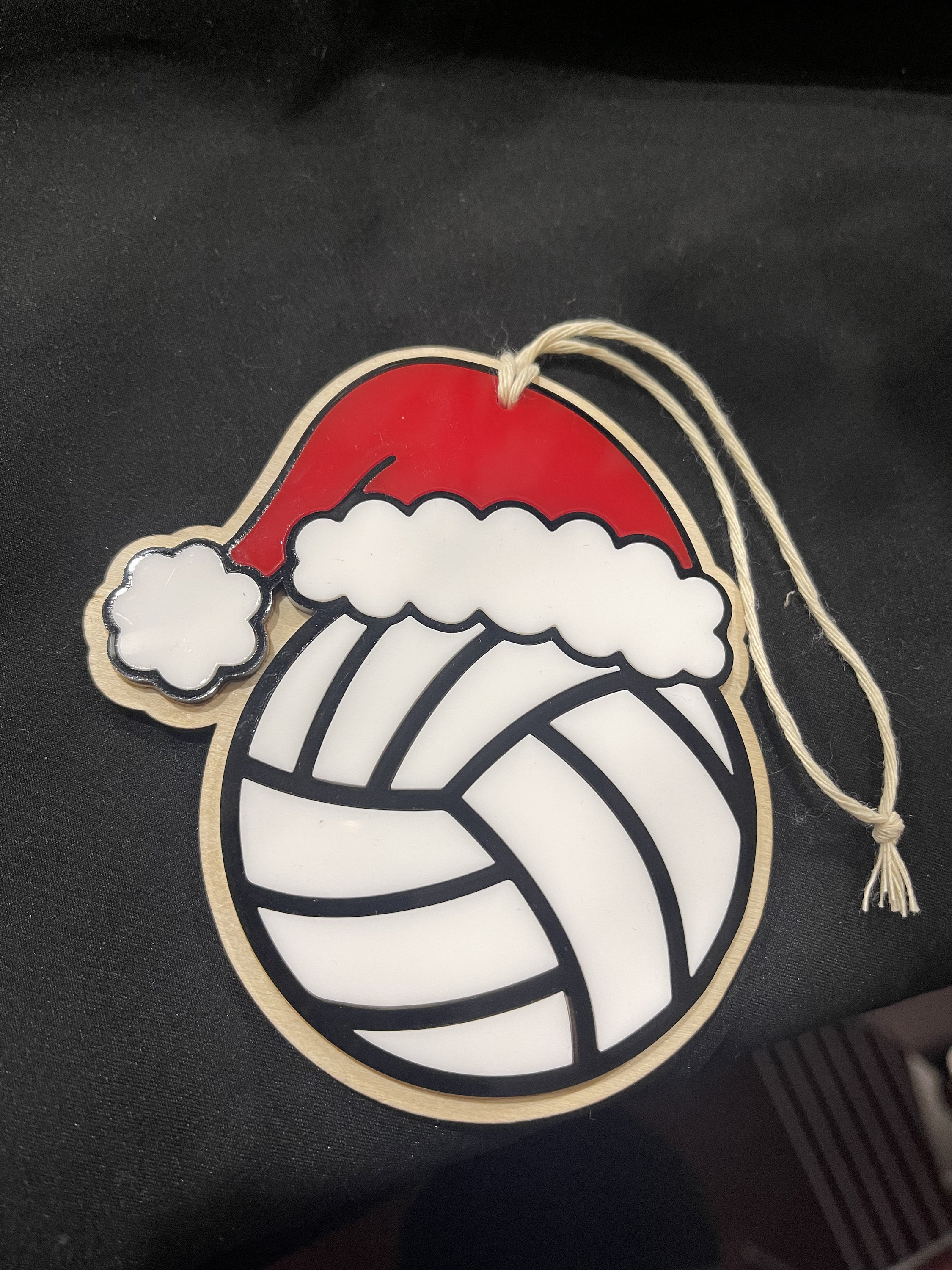 Glowforge Ornament File, Christmas Ornament SVG, Santa Hat, Sports Ball Ornament, 2021 Ornament File, Laser Ready, 2 Styles