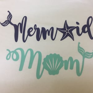 Download Mermaid Mom JPG png & SVG DXF cut file Digital seashell | Etsy
