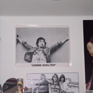 Original Vintage 1977 Gimme Shelter Mick Jagger Poster Rolling