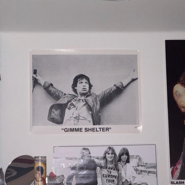 Original Vintage 1977 Gimme Shelter Mick Jagger Poster Rolling