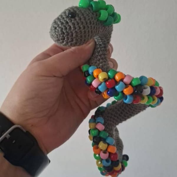 Crochet Fidget Snake Pattern: No-sew Beaded Toy PDF Pattern English - Etsy