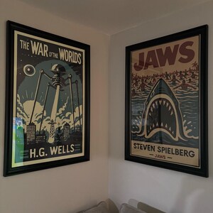 ジョーズ ポスター, ヴィンテージ映画アート, サメ スリラー 作品