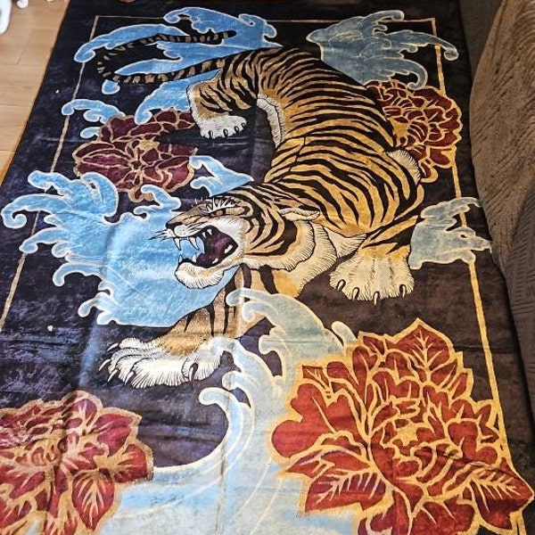 Old School Tattoo Rug, Tattoo Rug, Japanese Tattoo Rug, Mother Tattoo ...