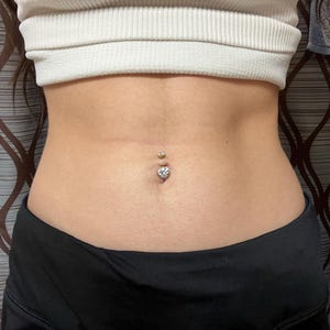 Implant Grade, Titanium Internally ,Threaded Prong Set (no glue) Belly Button Ring 6mm, 8mm, 10mm 12mm- .Clear Gem autoclave safe, 14g
