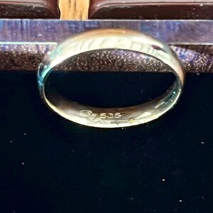 14Kイエローゴールド結婚指輪（3mm）プレーンポリッシュラウンドドーム