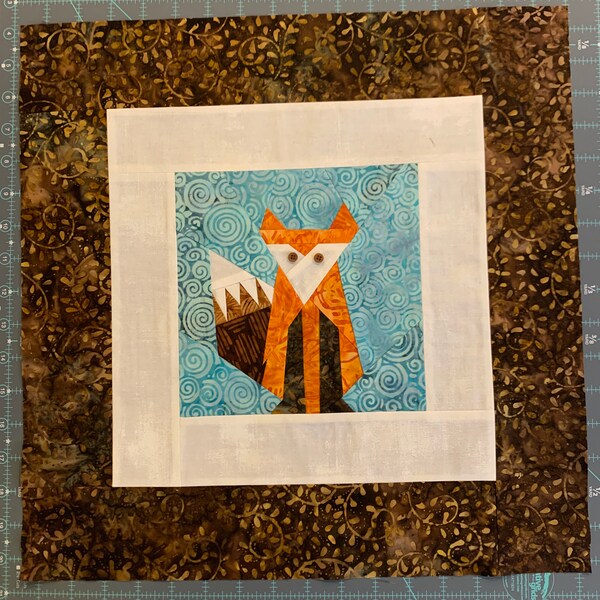 Fox Paper Pieced Block Pattern in PDF - Etsy