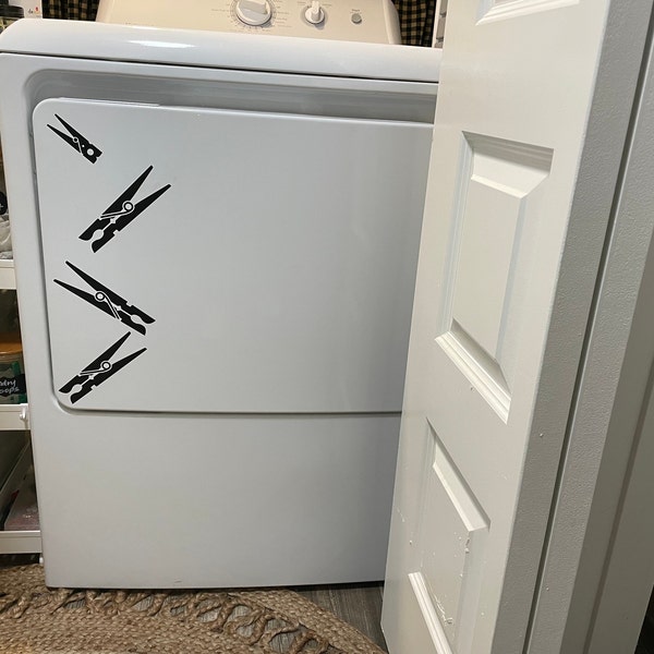Clothespins Laundry Wall Decals - Laundry Room Decals - Laundry Decor ...