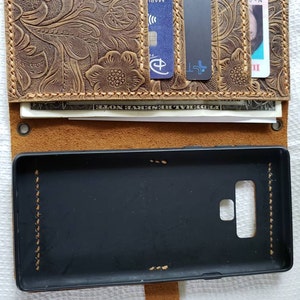Embossing Tooled Leather Samsung Galaxy Note 20 10 9 Case 