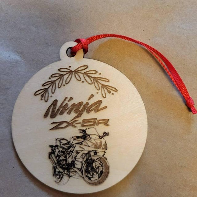 Kawasaki Ninja Christmas Ornament Gift ZX6R Motorcycle Sports Bike