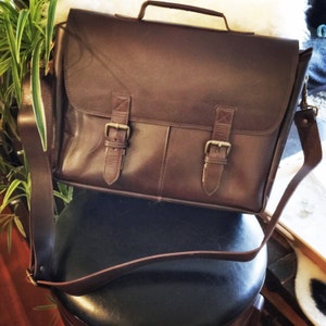 Leather Briefcase for Men, Full Grain Leather Messenger Bag, 15 Inch ...