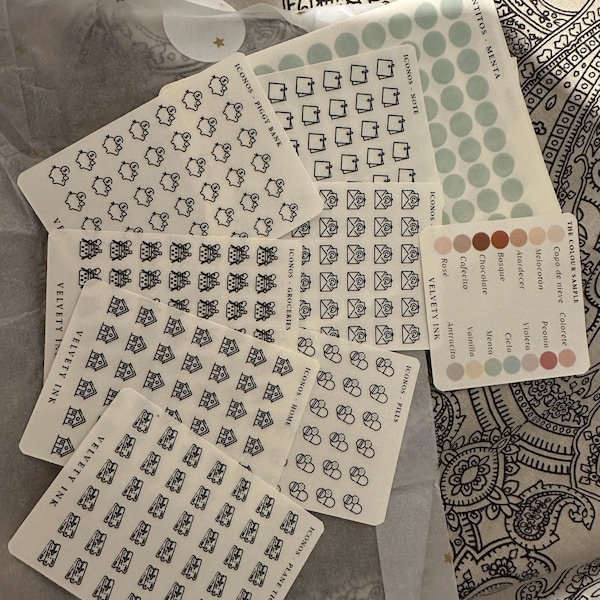 Single Mini Icons Stickers Sheet Vol.3 | Cute Mini Icon Stickers ...