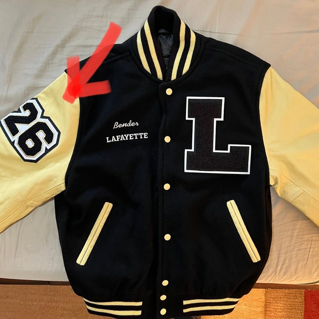 Letterman Jacket Year Chenille Patch Block please Note the Size