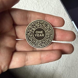 Customer photo for Custom Recovery Maze sobriety coin review