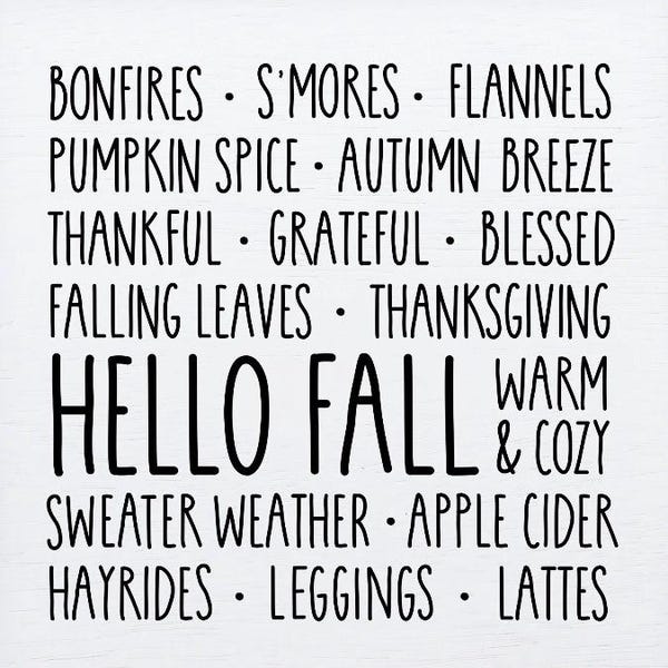 Hello Fall Words Svg Digital Design Cut File for Cricut Fall and Autumn ...