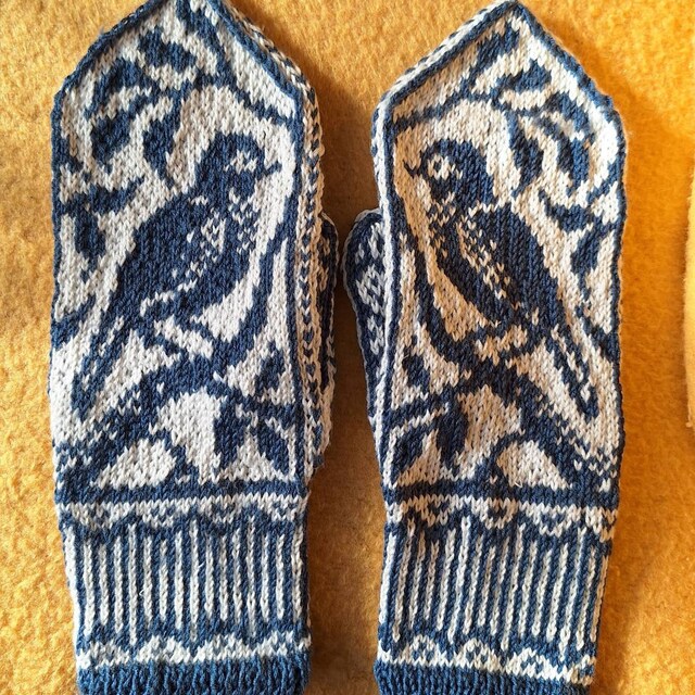 PDF Knitting Pattern - Songbird Mittens - Etsy