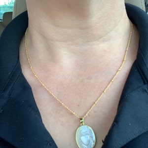 Sacred Heart Mother of Pearl Dainty Necklace