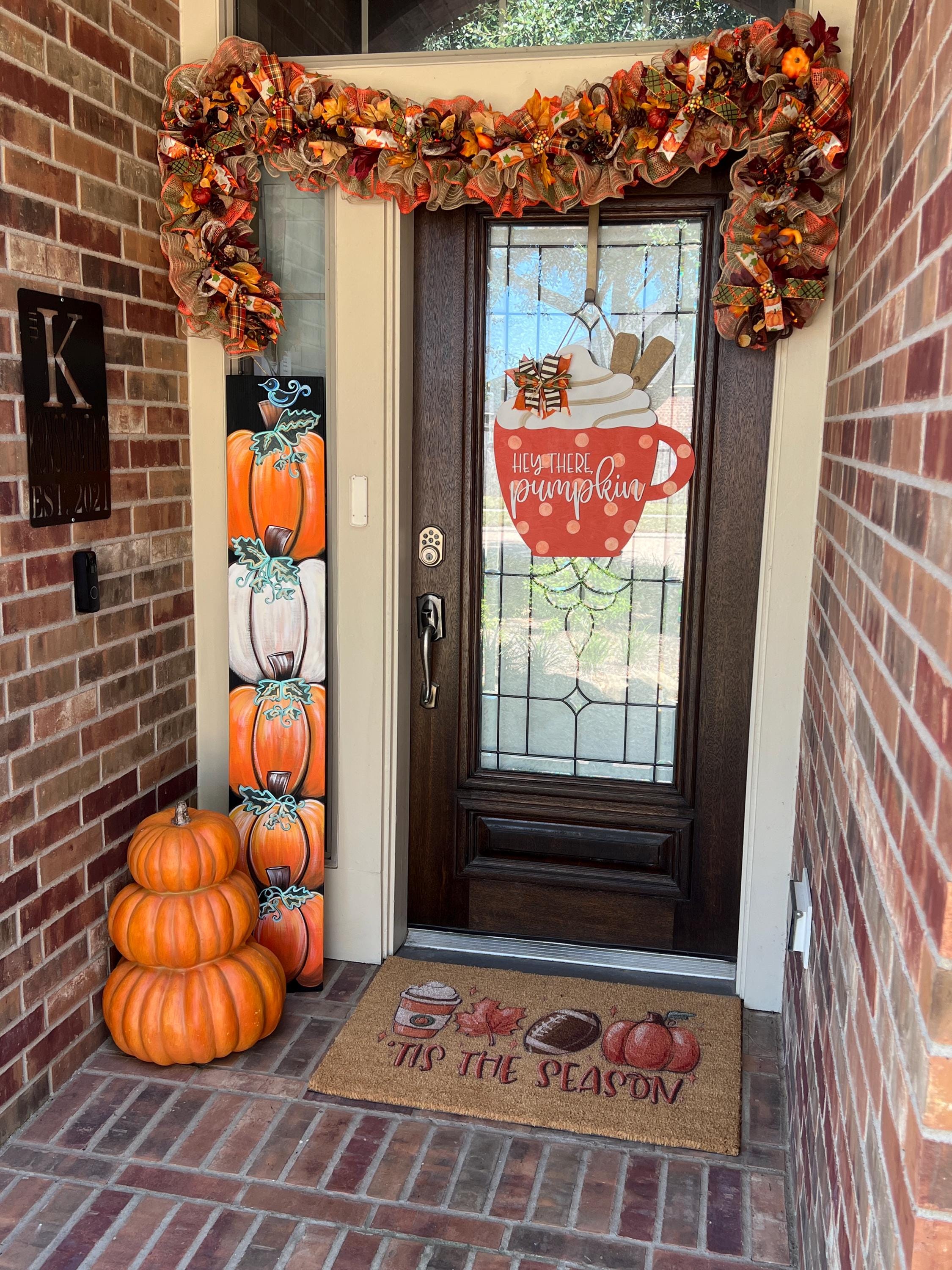 Pumpkin Sign, pumpkin fall sign, fall decor, autumn decor, fall decorations, front porch pumpkin sign, fall sign, pumpkin decor, fall