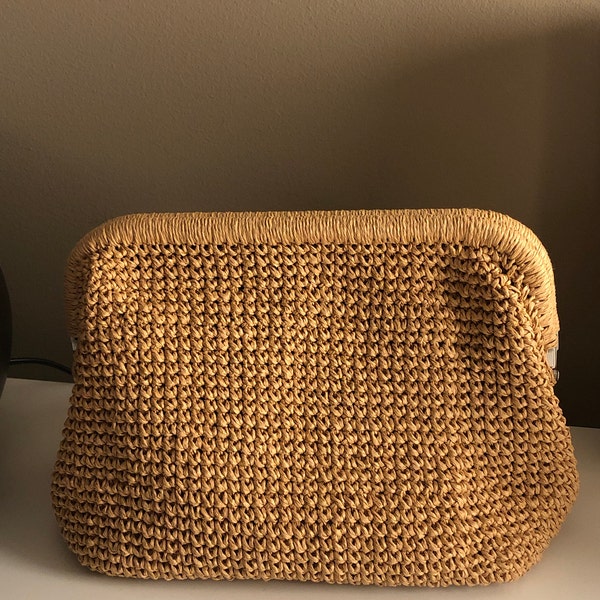 Summer Rainbow Weave Straw Clutches Bags main image 1