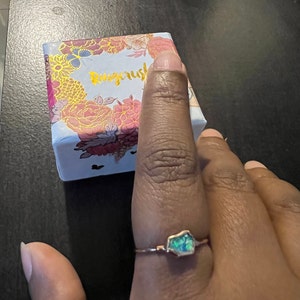 Customer photo from Panimalar, Mini Raw Australian Opal Ring