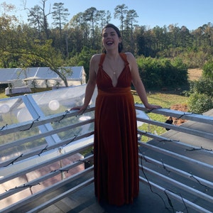 copper infinity dress
