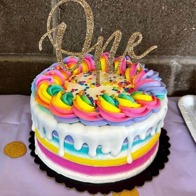 Calligraphy One First Birthday Cake Topper / Toddler Birthday - Etsy