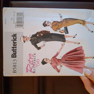 60s Butterick 9741 Girls' Full Skirt Dress With Bodice Inset Vintage ...