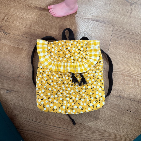 Frilled Flap Backpack PDF Sewing Pattern, VIDEO Tutorial Included, Baby ...