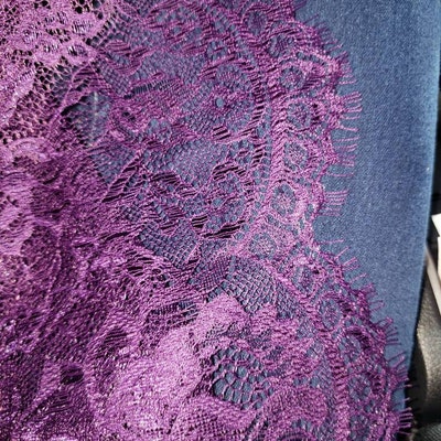 Evintage Veils: Lent/advent Purple Spanish Style Lace Infinity Veil ...