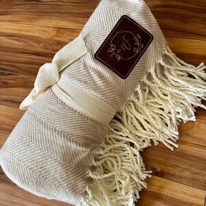 Mud pie herringbone initial throw hotsell
