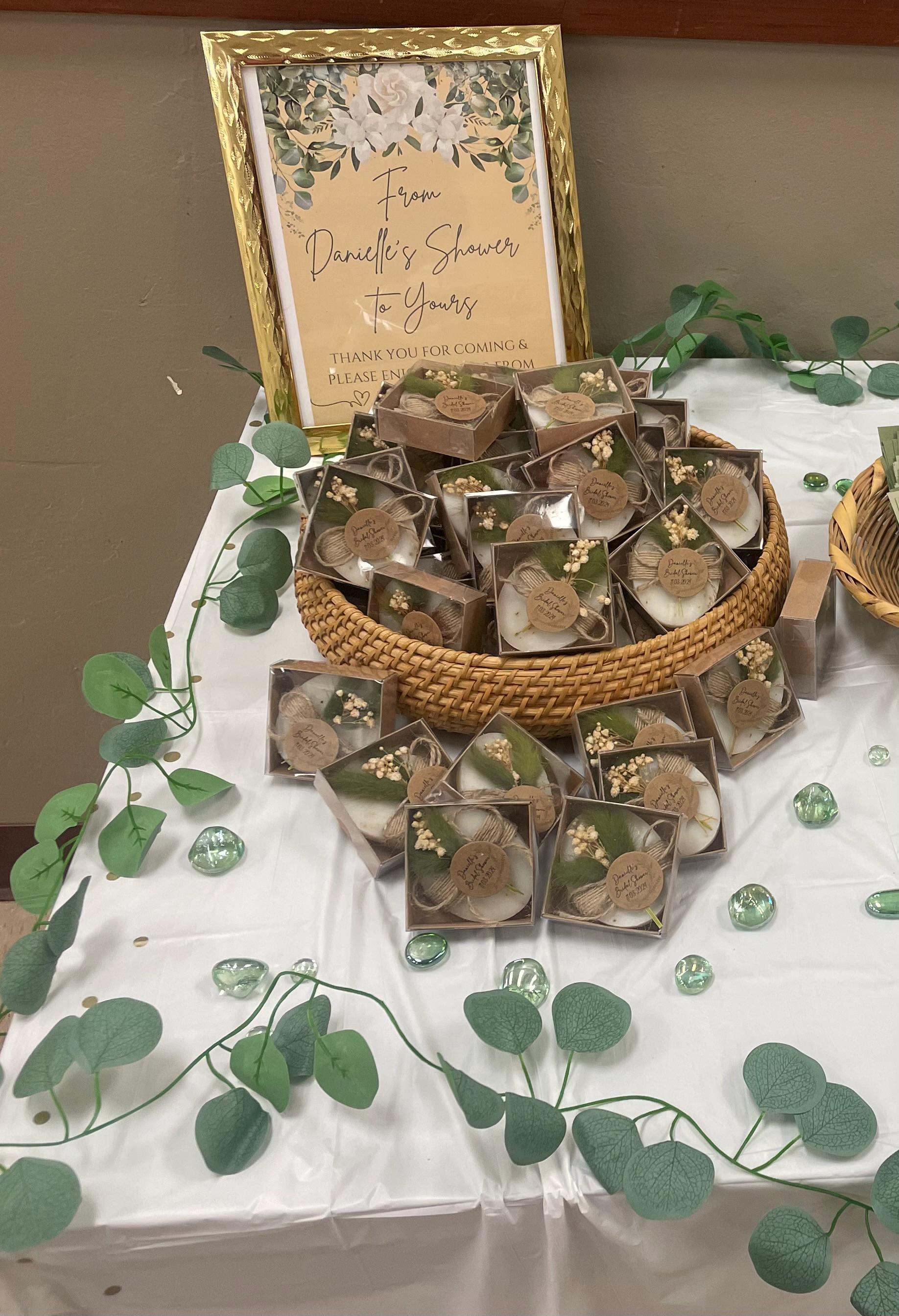 50 PCS Custom Bulk Bridal Shower Soap Favors, Bulk Wedding Favors, Rustic & Unique Bridal Shower Favors, Custom Party Guest Soap Favors