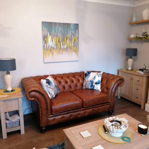 Chesterfield Belmont Real Leather Two / Three Seater Sofa Vintage Tan ...
