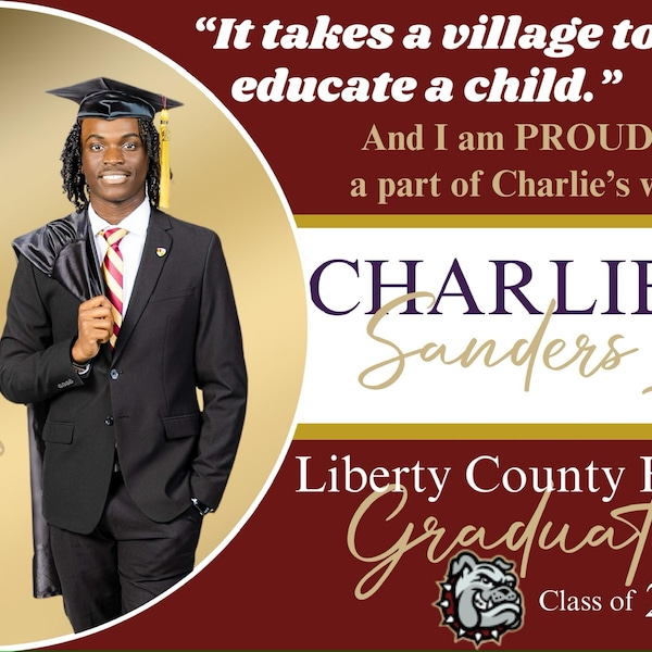 Graduation Yard Sign Template Etsy