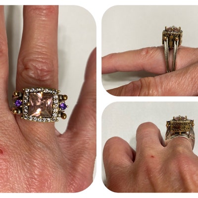 Turkish Handmade Jewelry Reversible 2 Rings in 1 Ring Square Cut ...