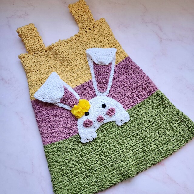 Crochet Bunny Dress Pattern, Easter Crochet Sundress Pattern, Girls Crochet  Dress Pattern, Spring Dress Crochet Pattern - 12 Mos - Size 10 - Etsy