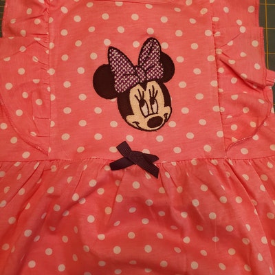 Minnie Mouse Face Machine Embroidery Design 4x4 and 5x7 Hoop Embroidery ...